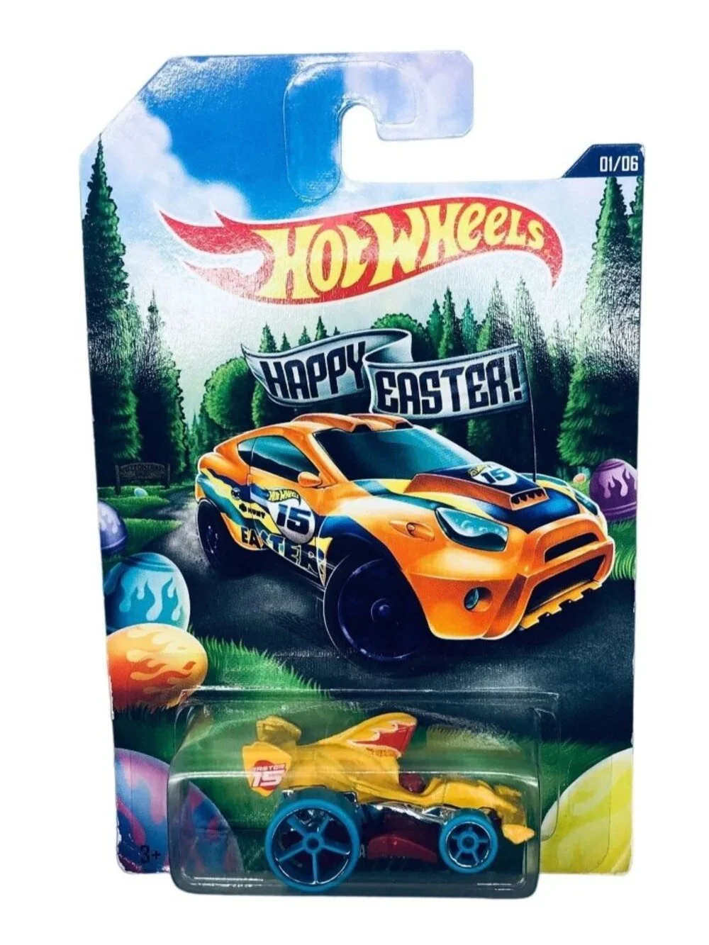 Hot wheels happy Easter tarmac attack 2014 g45 01/06 yellow new READ